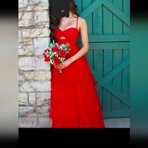 Elegant Red Evening Gown